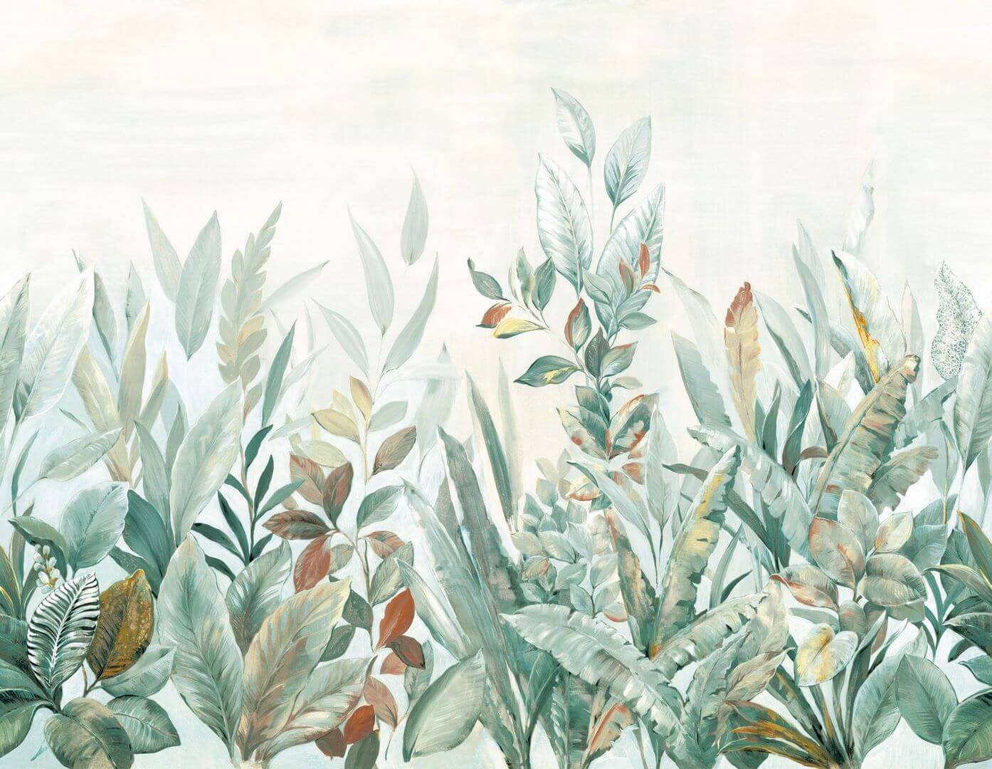 Mural akwarelowe liście Casadeco WDWS 89117712 L Nature Sauvage WonderWalls