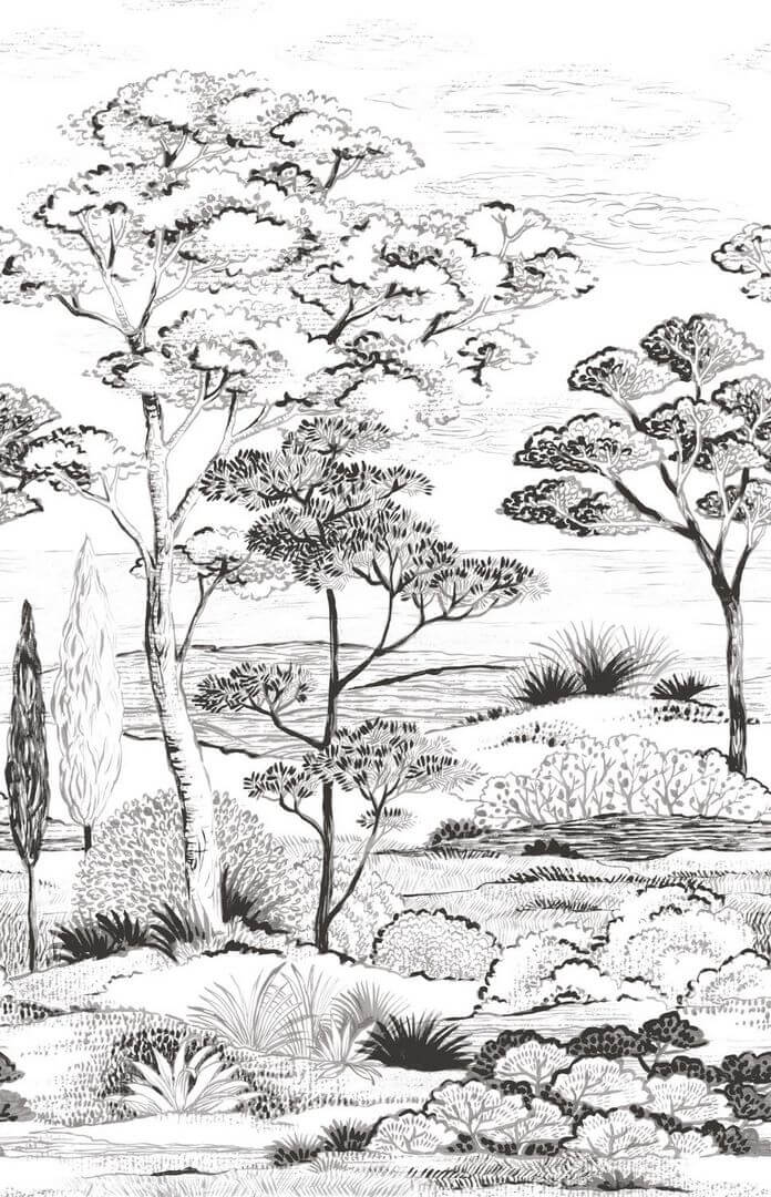 Mural botaniczny krajobraz Casadeco WDWS 89159004 L Piana WonderWalls