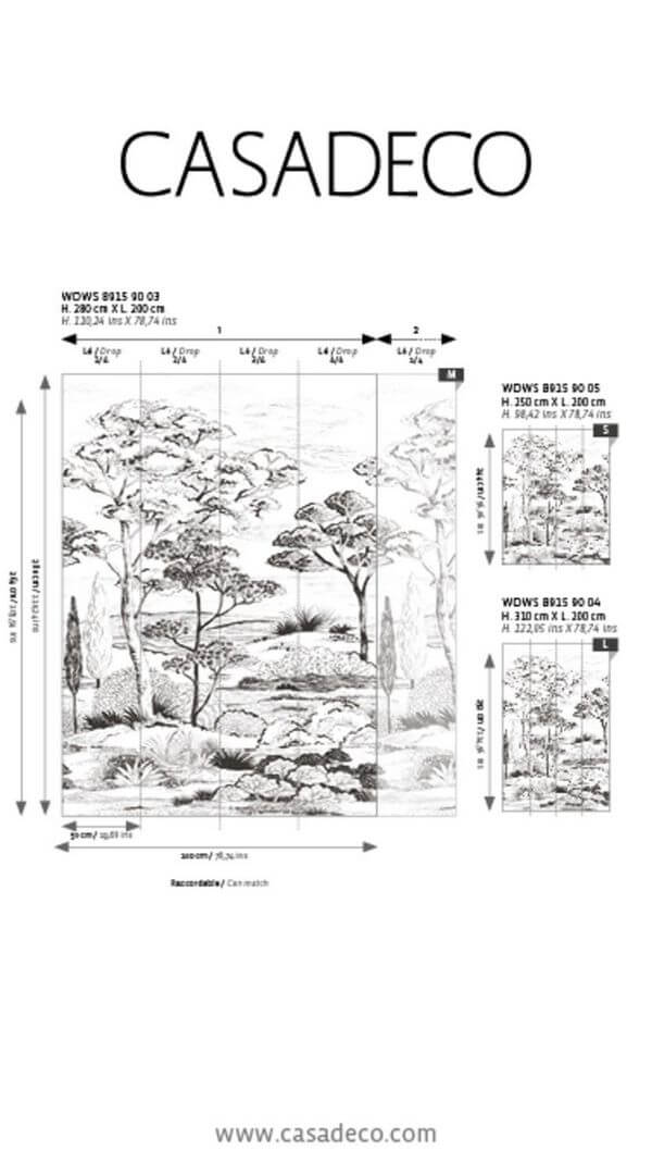 Mural botaniczny krajobraz Casadeco WDWS 89159004 L Piana WonderWalls