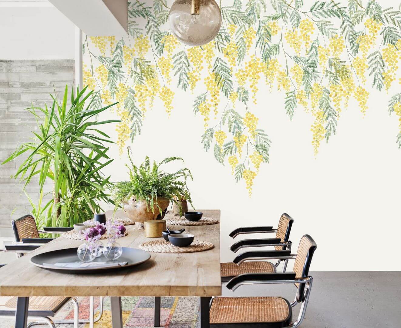 Mural tropikalna roślina Casadeco WDWS 89172204 L Mimosa WonderWalls