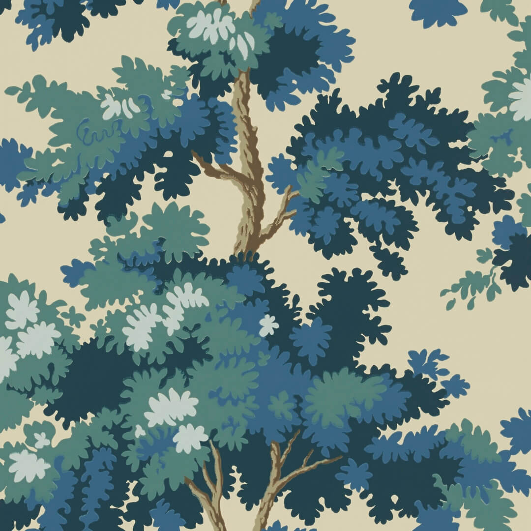 Tapeta drzewa Sandberg 444-66 Raphael Blue Le Village