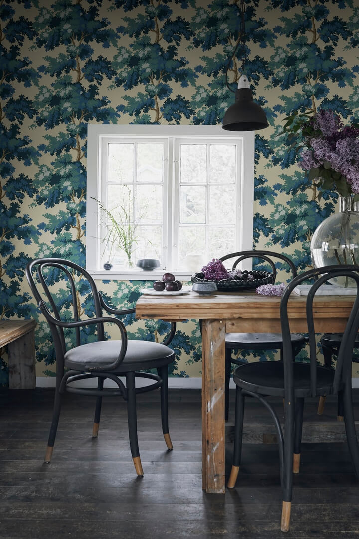 Tapeta drzewa Sandberg 444-66 Raphael Blue Le Village