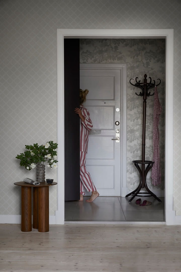 Tapeta roślinny trejaż Sandberg S10302 Trellis Gray Essentials