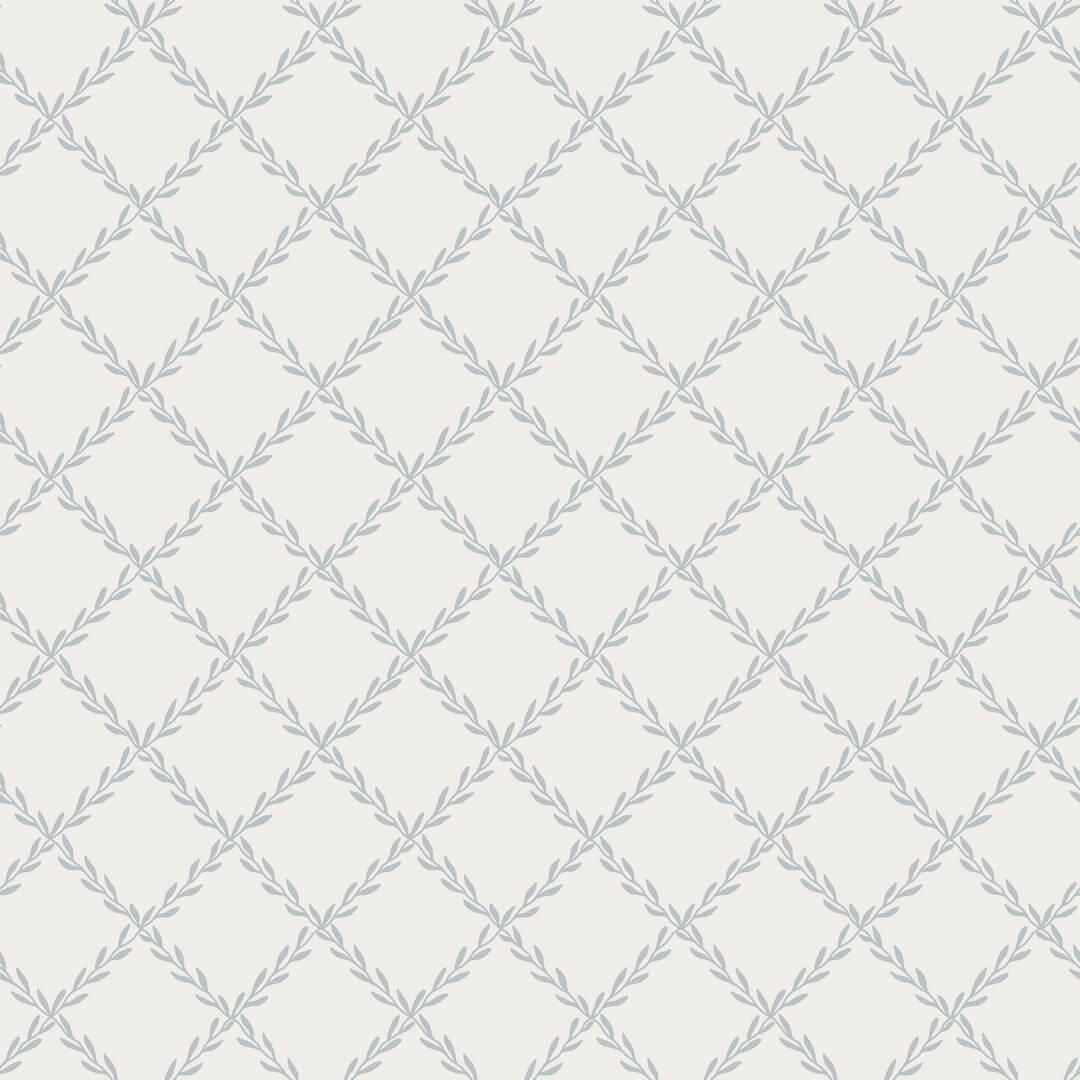 Tapeta roślinny trejaż Sandberg S10303 Trellis Misty Blue Essentials
