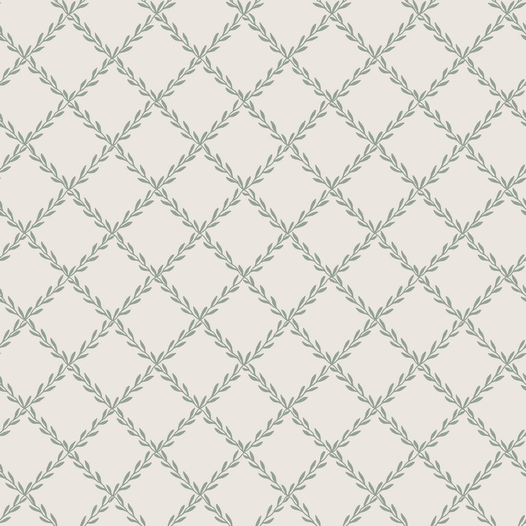 Tapeta roślinny trejaż Sandberg S10304 Trellis Forest Green Essentials