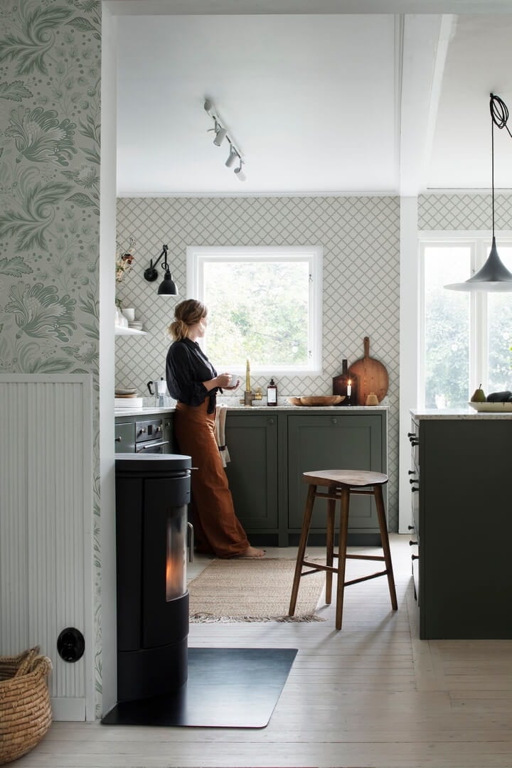 Tapeta roślinny trejaż Sandberg S10304 Trellis Forest Green Essentials