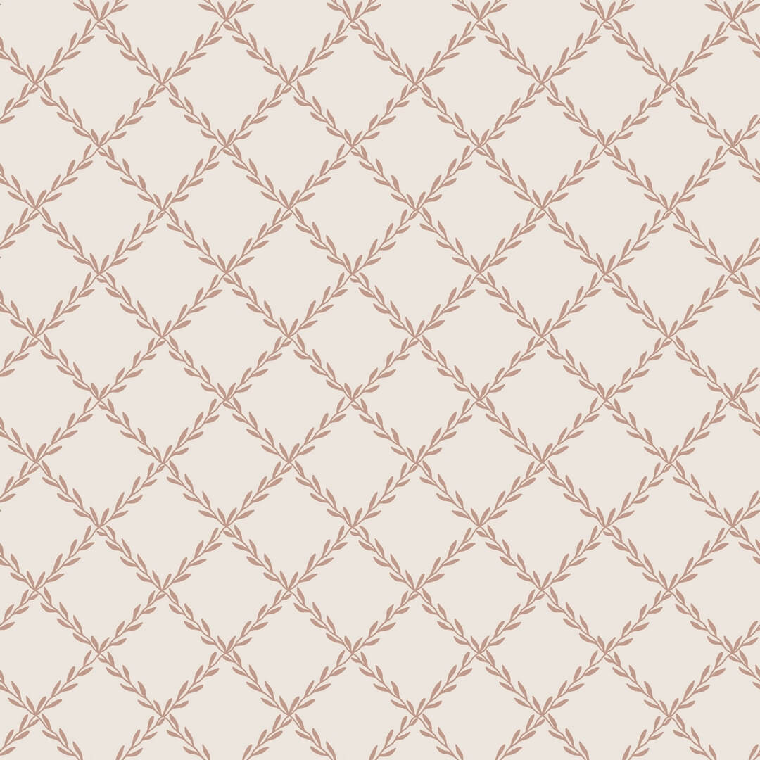Tapeta roślinny trejaż Sandberg S10305 Trellis Terracotta Essentials
