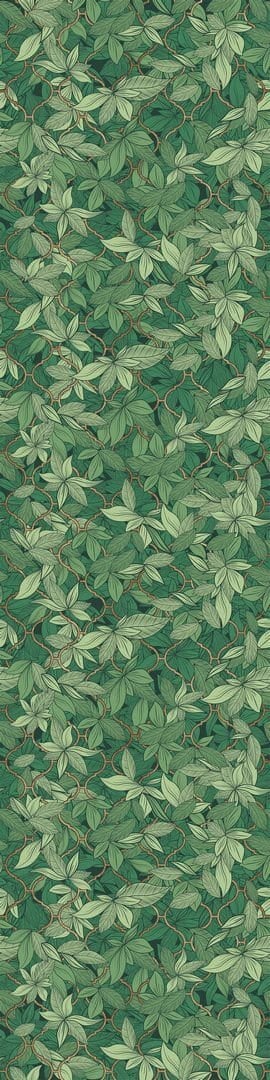 Fototapeta liście bluszczu i arabeska WallArt Edera Dark Green