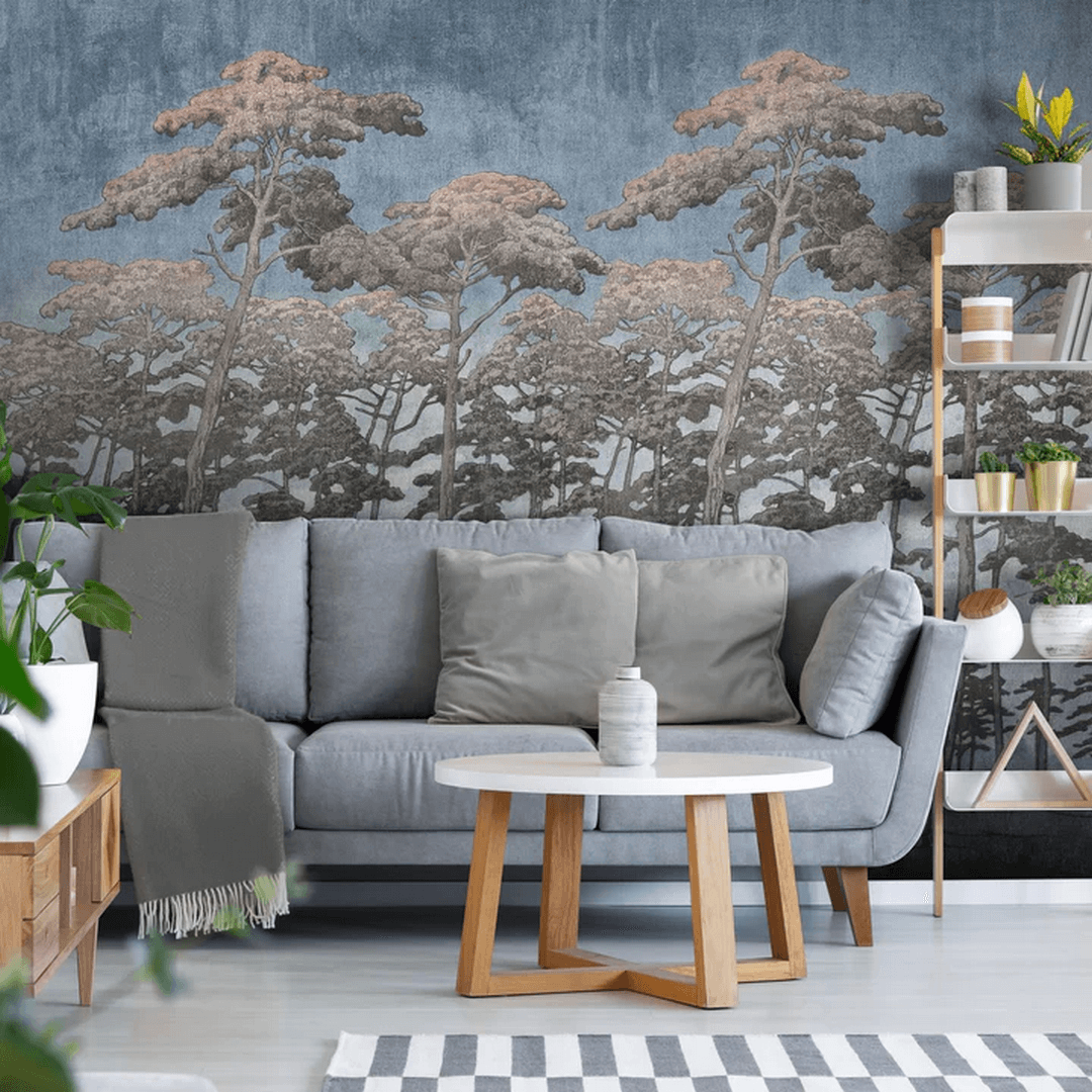 Fototapeta sosnowy las WallArt Secret Forest Blue