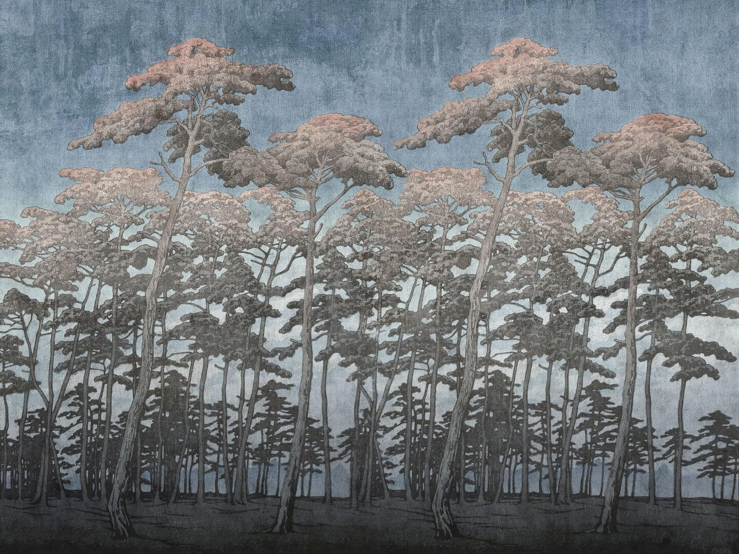 Fototapeta sosnowy las WallArt Secret Forest Blue