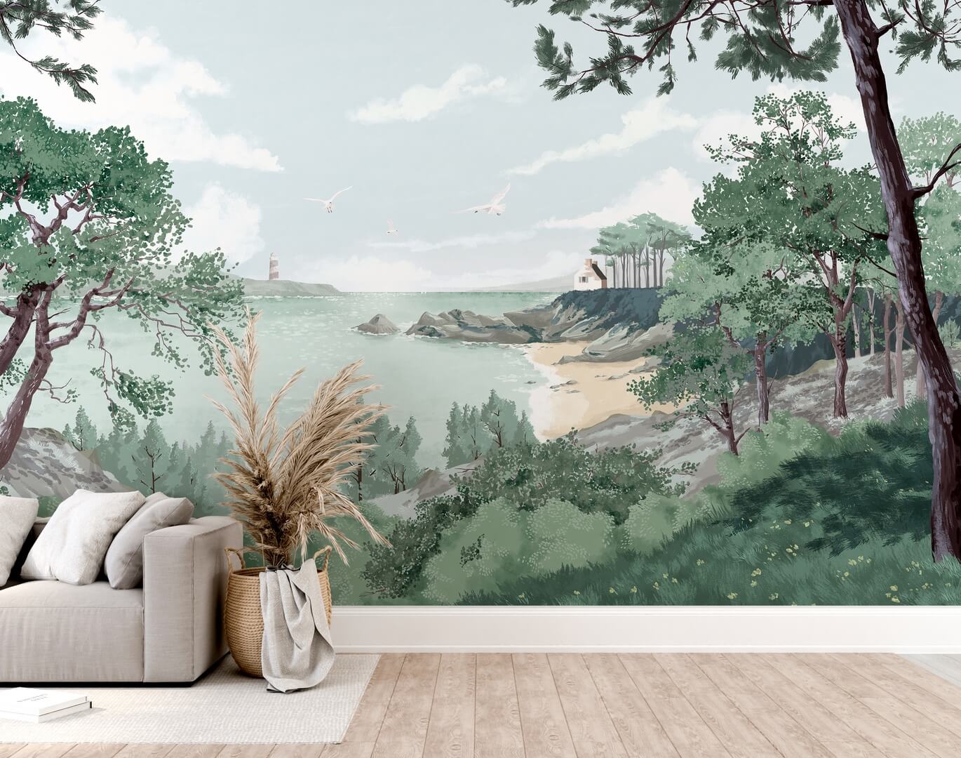 Mural nadmorski krajobraz PaperMint BRETAGNE Aigue Marine 1095 Origins