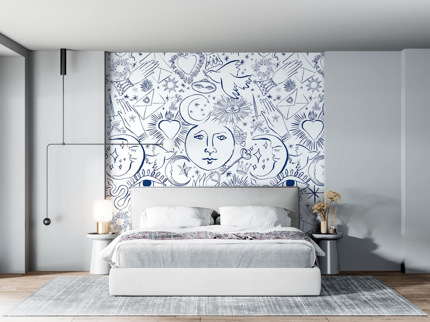 Mural mistyczne wzory PaperMint MYSTIC ligne Lazuli 1026 Origins