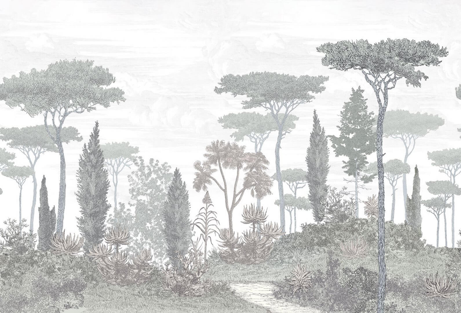 Mural drzewa PaperMint PINEDE Brushwood Grey 1099 Origins