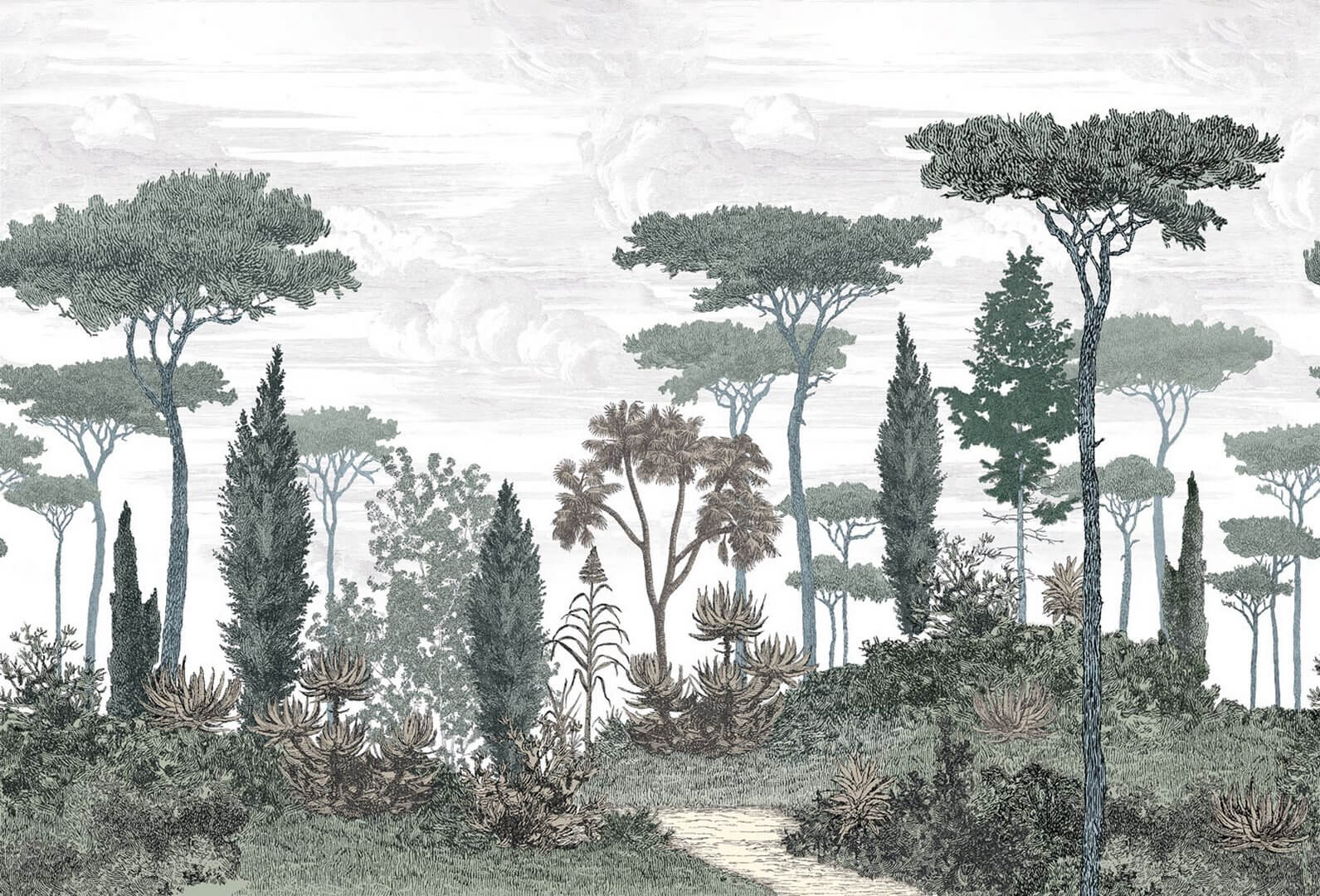 Mural drzewa PaperMint PINEDE Cypress Green 1098 Origins