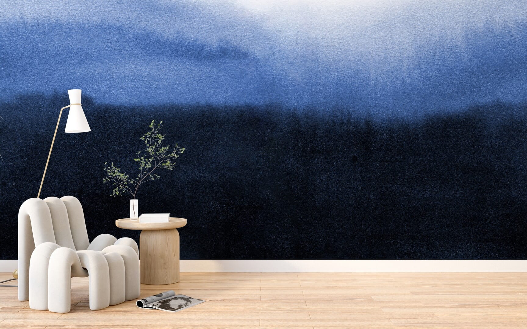 Mural ombre PaperMint SFUMATO NOCTURNE Indigo 53 Origins