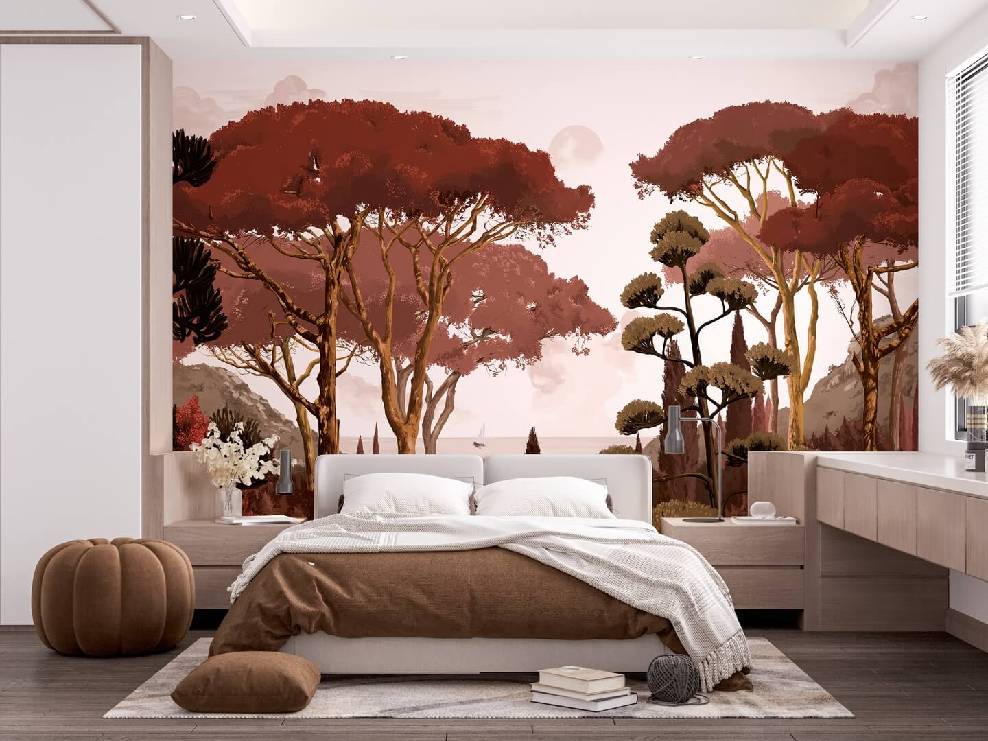 Mural krajobraz Toskanii PaperMint TOSCANE Terracotta 803 Origins