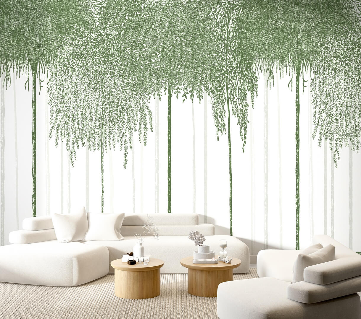 Mural drzewa PaperMint WOODS Vert Foret 963 Origins