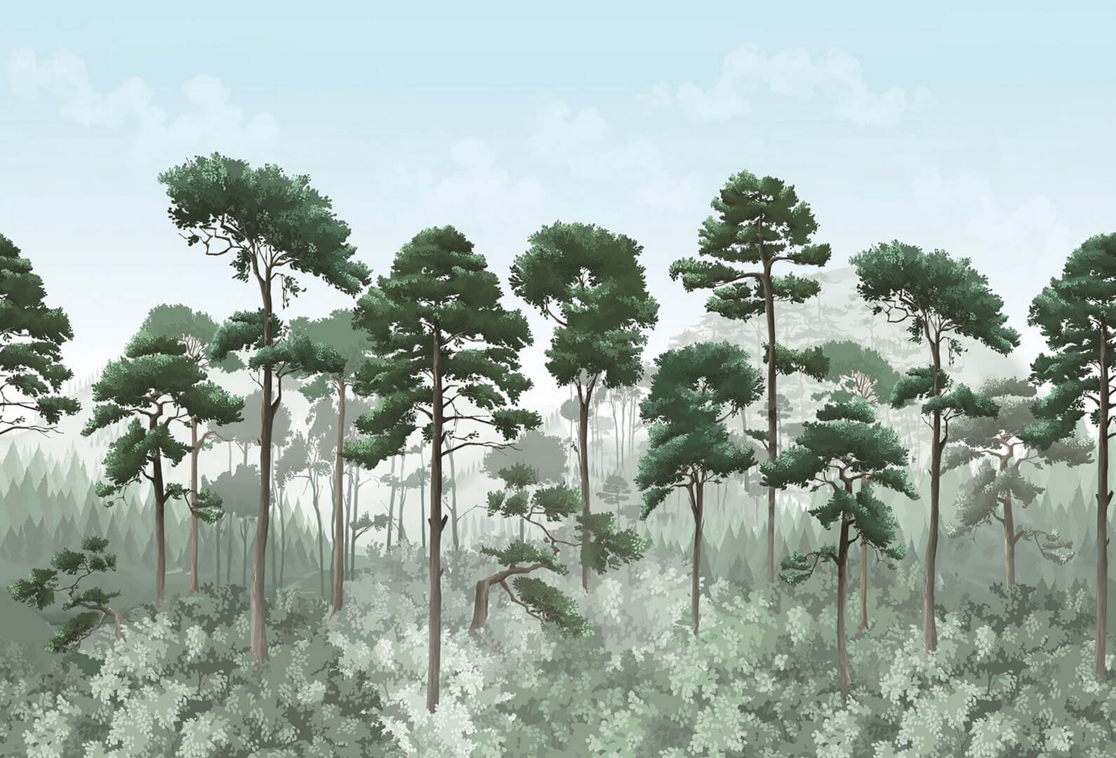 Mural las PaperMint OKA Vert Foret R030 Les Essentiels