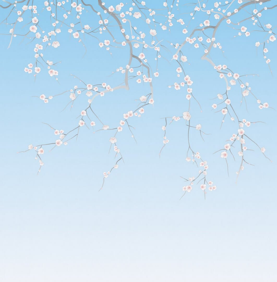 Mural kwitnąca wiśnia PaperMint SAKURA Bleu Clair R036 Les Essentiels
