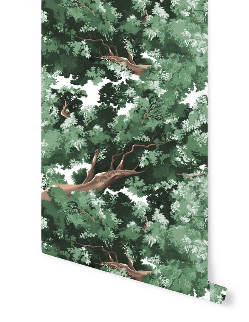 Tapeta korona drzewa Papermint BUSHU Vert Sencha 1063 Classics