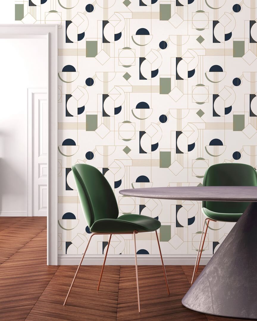 Tapeta geometryczna Papermint DAISY Vert Dore 314 Classics