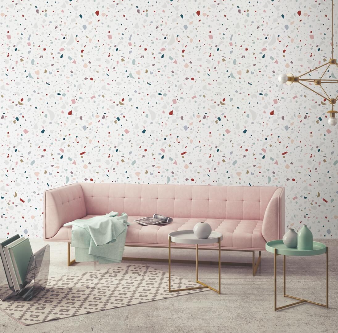 Tapeta lastrico Papermint GRANITE Blanc Muticolor 52 Classics