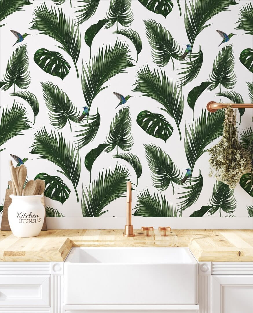 Tapeta egzotyczna Papermint JUNGLE Blanc Craie 310 Classics