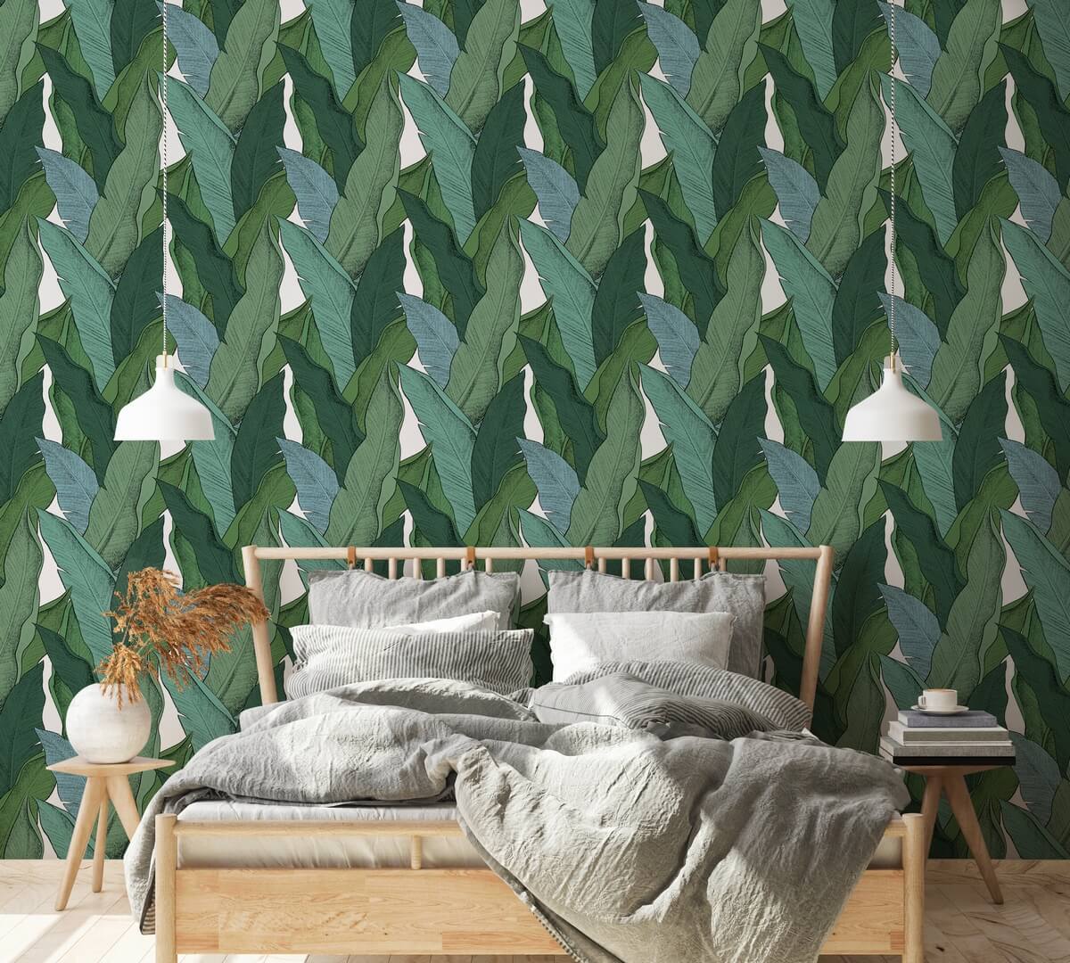 Tapeta liście Papermint LEAF Vert 559 Classics