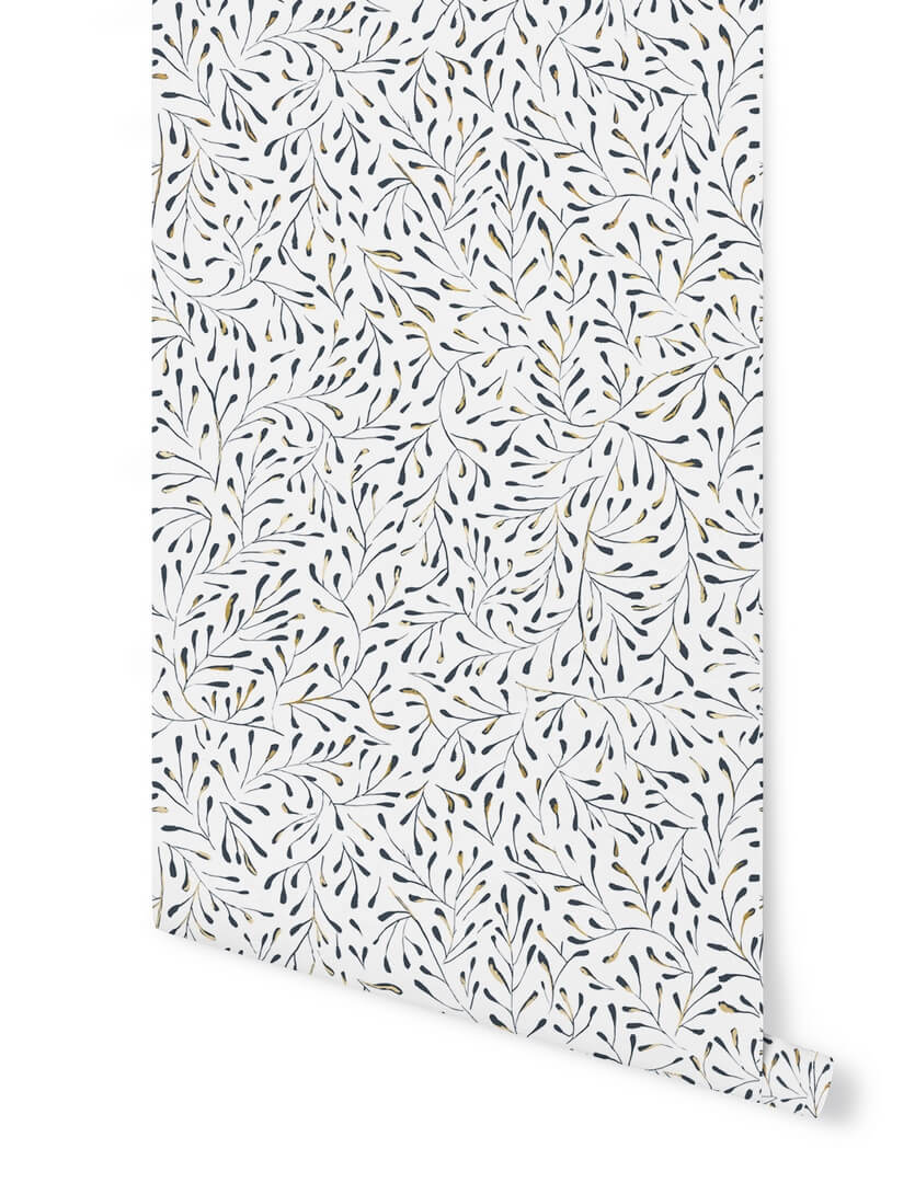 Tapeta roślinna Papermint SPRING Blanc Dore 933 Classics
