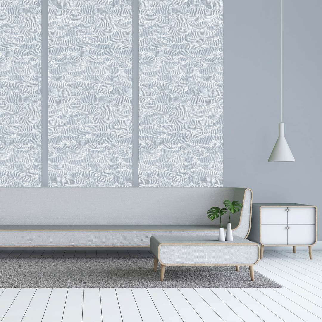 Tapeta wzburzone fale Papermint WAVES Gris Perle 312 Classics