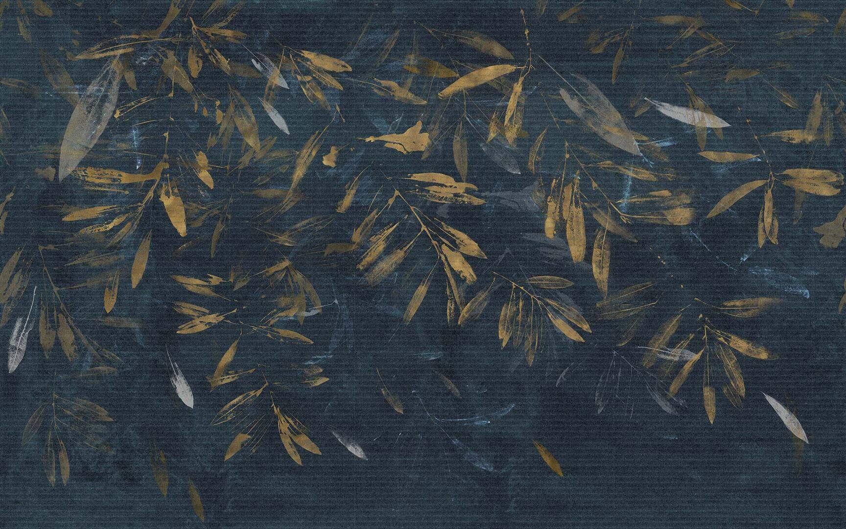 Fototapeta liście Tecnografica 80686-1 CLAIRE DE LUNE BLUE Metal