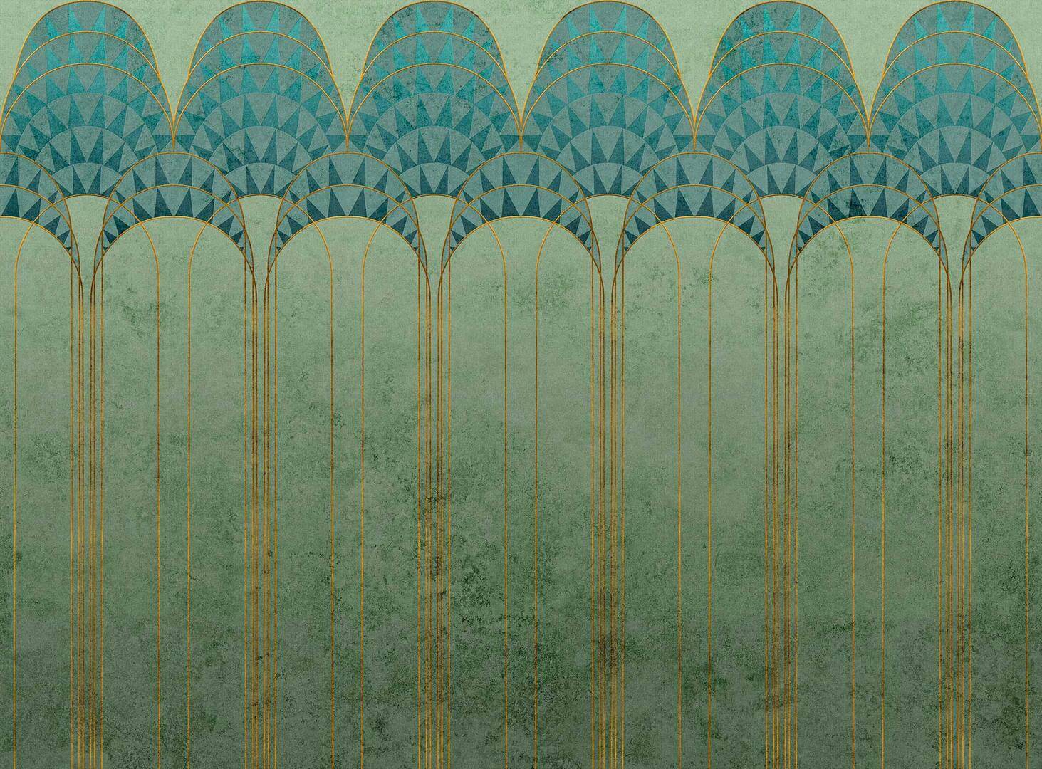 Fototapeta łuki art-deco Tecnografica 82784-3 LEXINGTON GREEN Metal