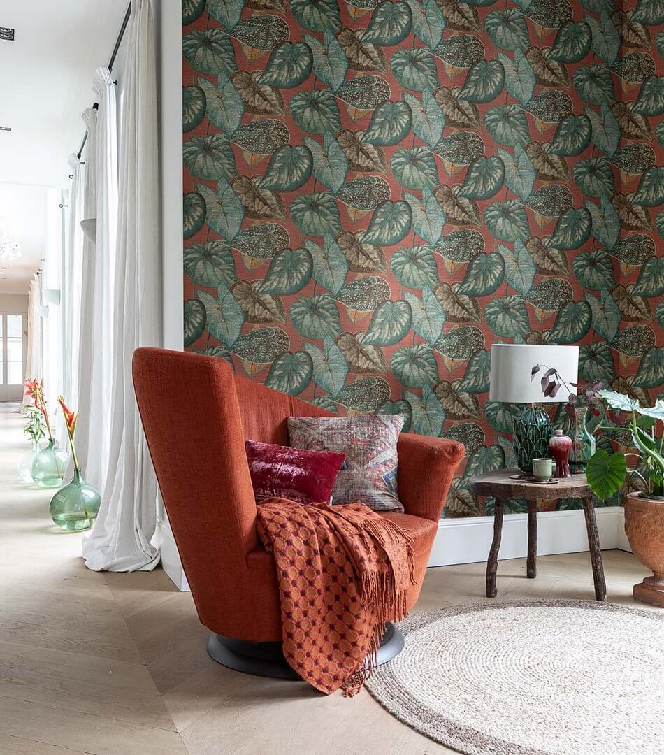 Tapeta tropikalne liście Decoprint TA25053 Tropical Leaves Thaiti
