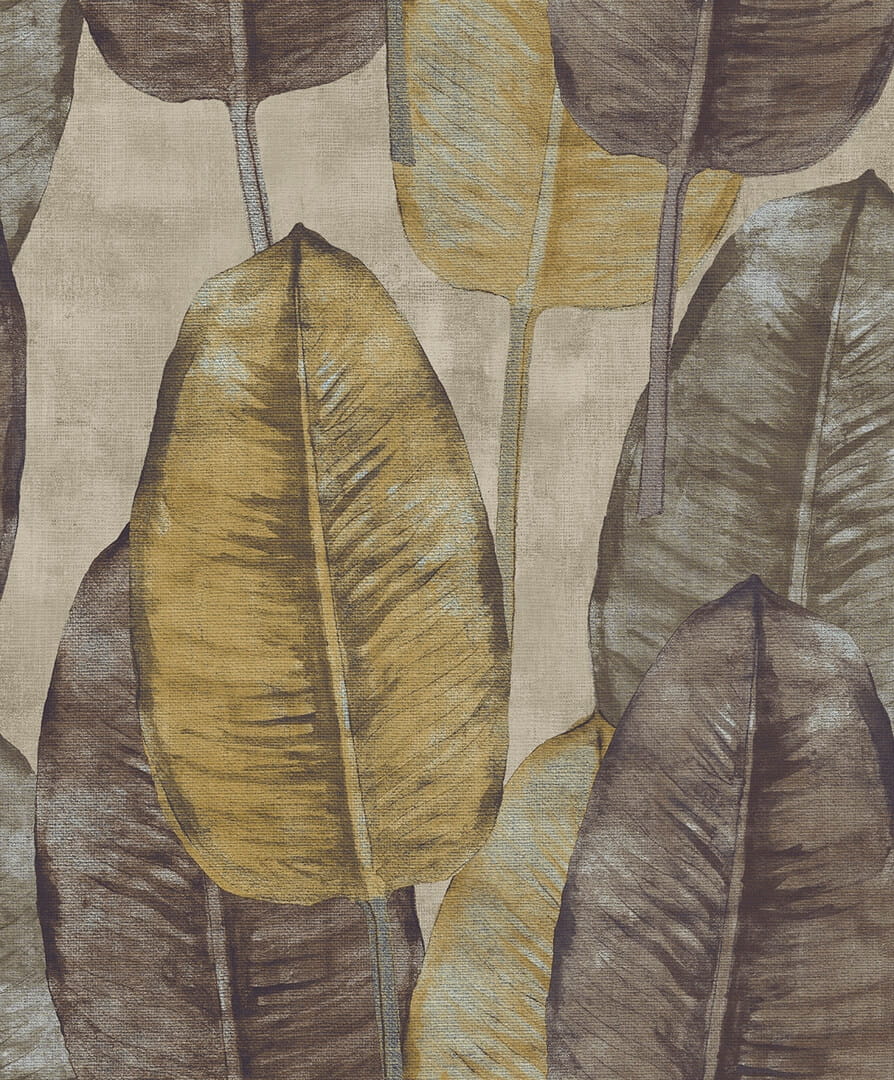 Tapeta duże liście tropikalne Decoprint TA25082 Rubbertree Thaiti