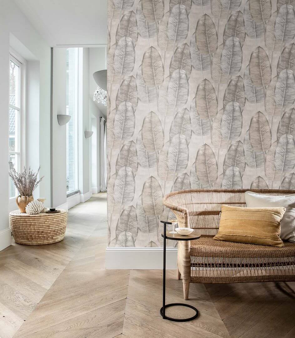 Tapeta duże liście tropikalne Decoprint TA25082 Rubbertree Thaiti