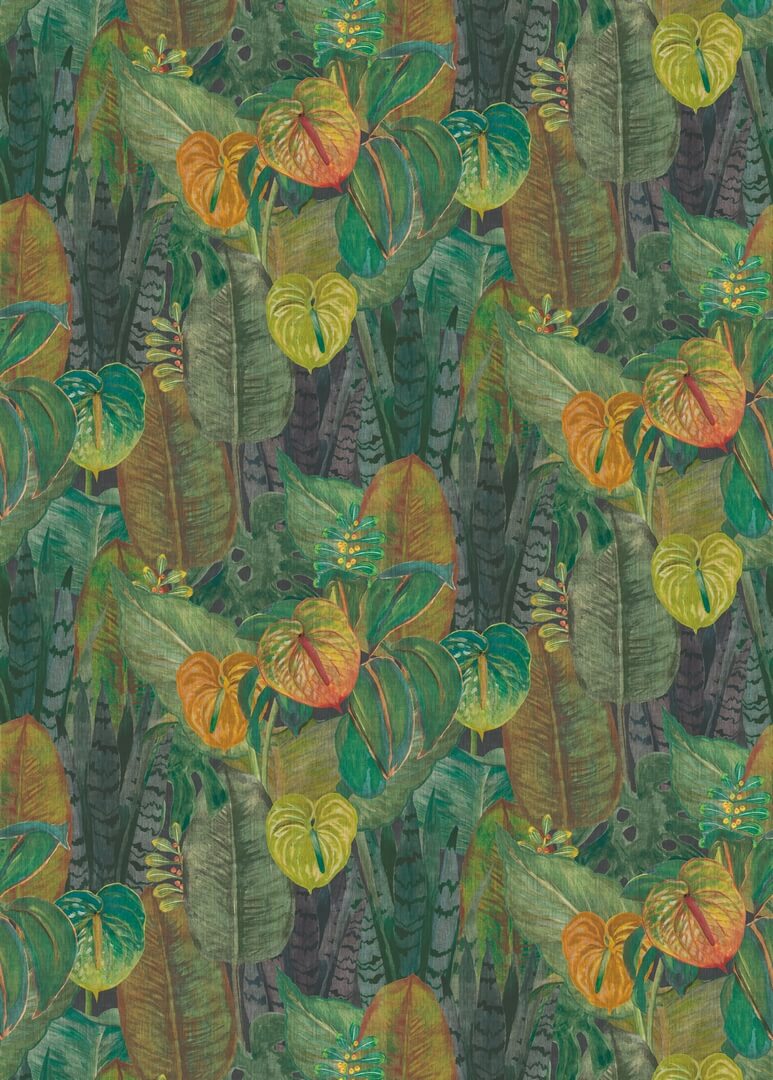 Mural tropikalne liście Decoprint TAD25090 Tropical Thaiti