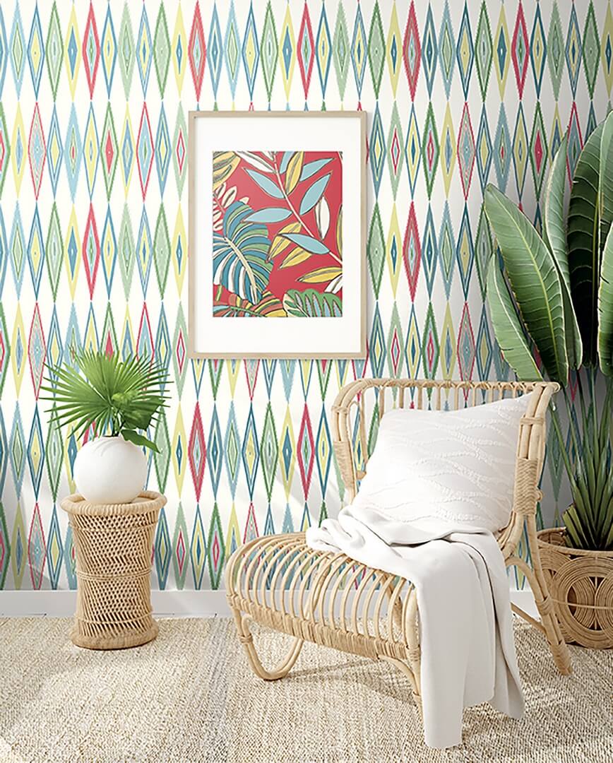 Tapeta geometryczna romby Wallquest WTK20000 Bowfin The Keys