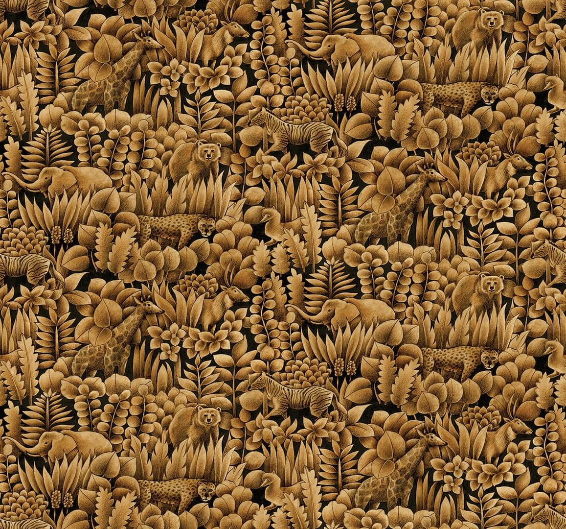 Tapeta zwierzęta safari Wallquest WTK21006 Metaliczna (mylar) Tamarind The Keys