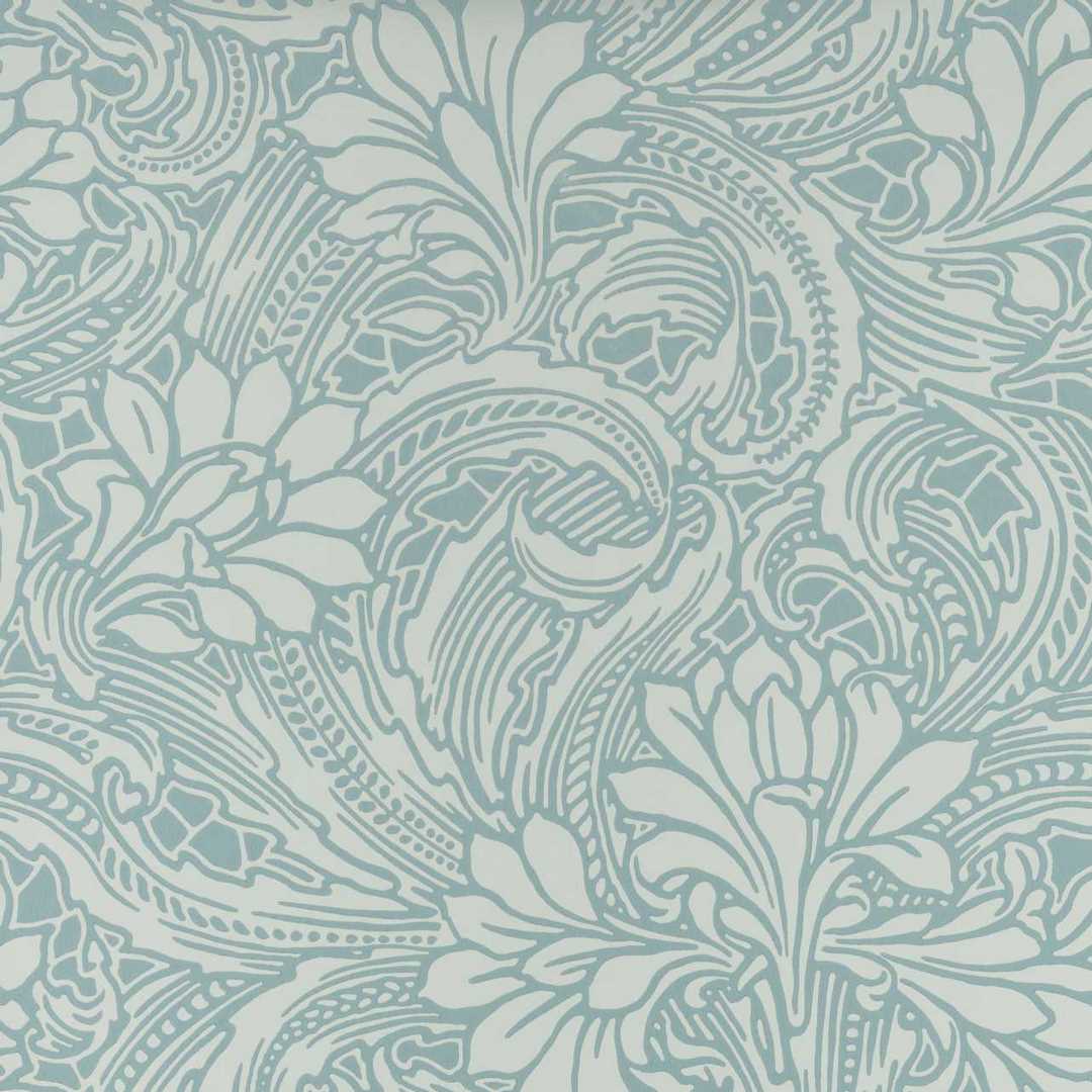 Tapeta roślinna 1838 Wallcoverings 2311-173-03 Eden Soft Teal V&A Decorative Papers