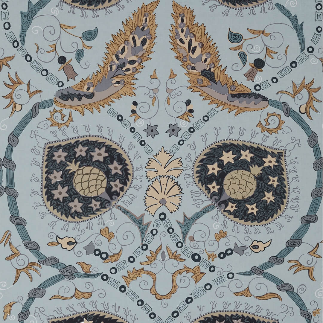 Tapeta orientalny ornament Thibaut T13214 Lewis Mesa