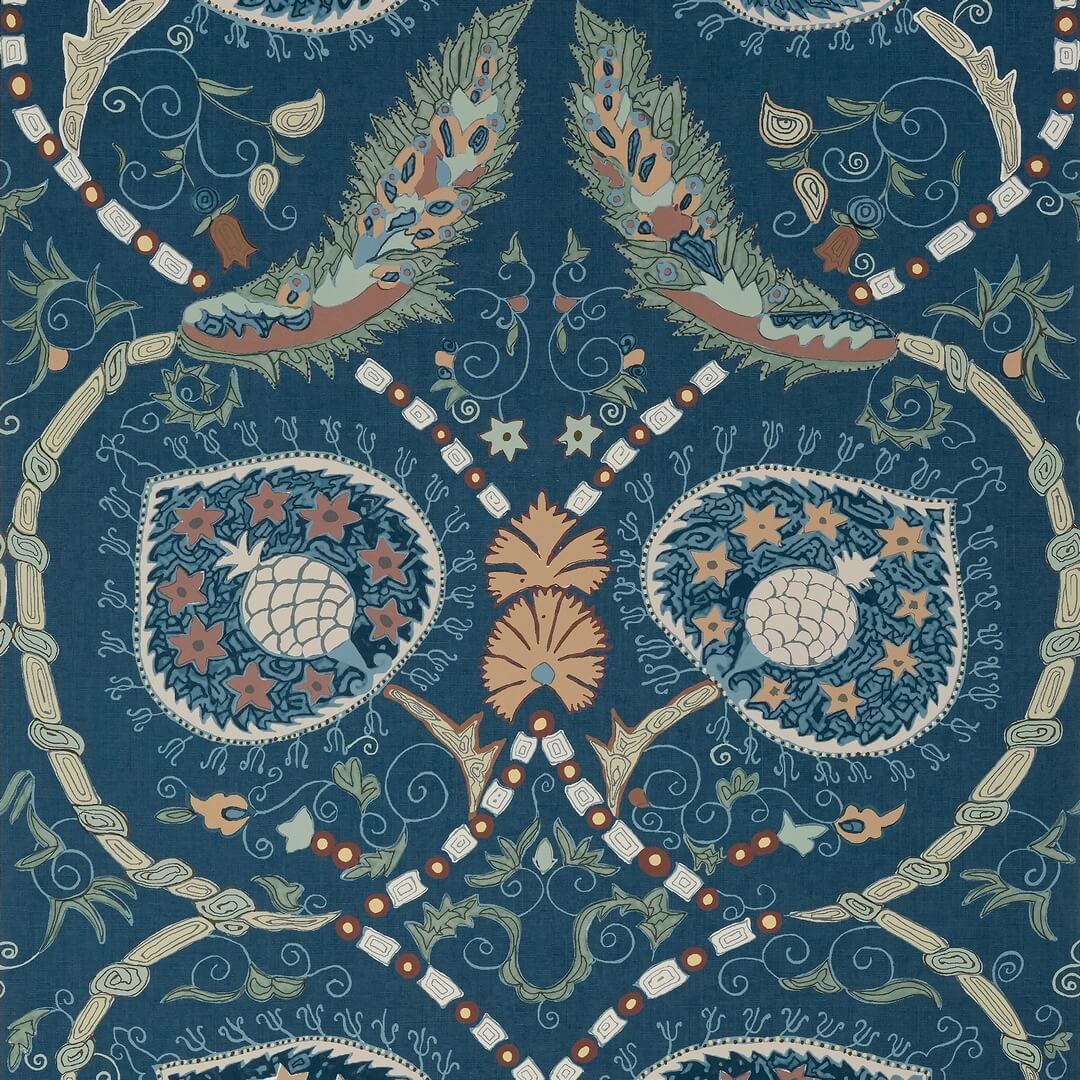 Tapeta orientalny ornament Thibaut T13217 Lewis Mesa