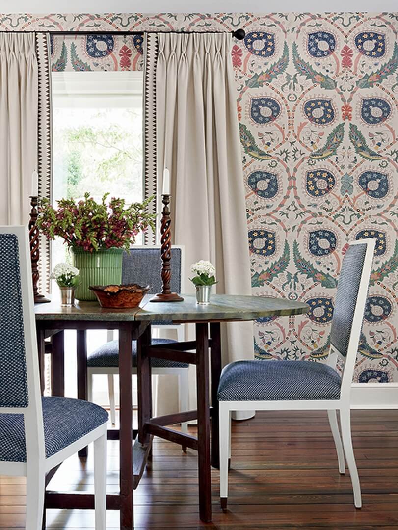 Tapeta orientalny ornament Thibaut T13219 Lewis Mesa