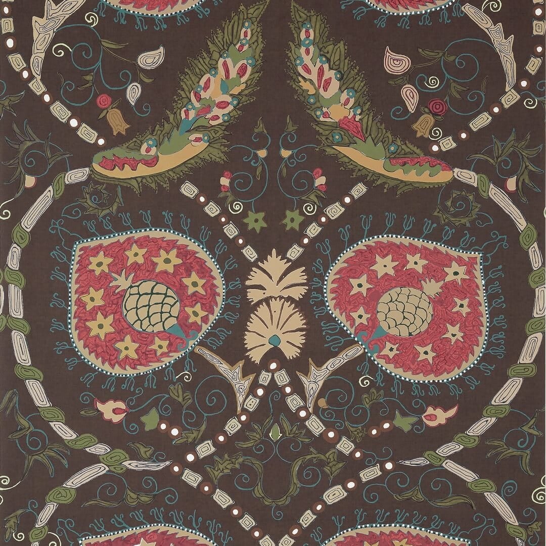 Tapeta orientalny ornament Thibaut T13220 Lewis Mesa