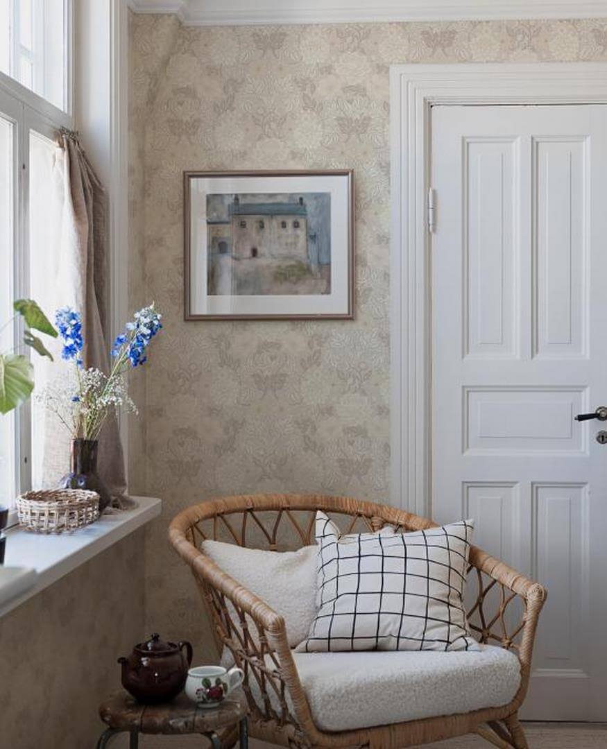 Tapeta Kwiaty Vintage Boras 7691 Dahlia Garden Falsterbo III