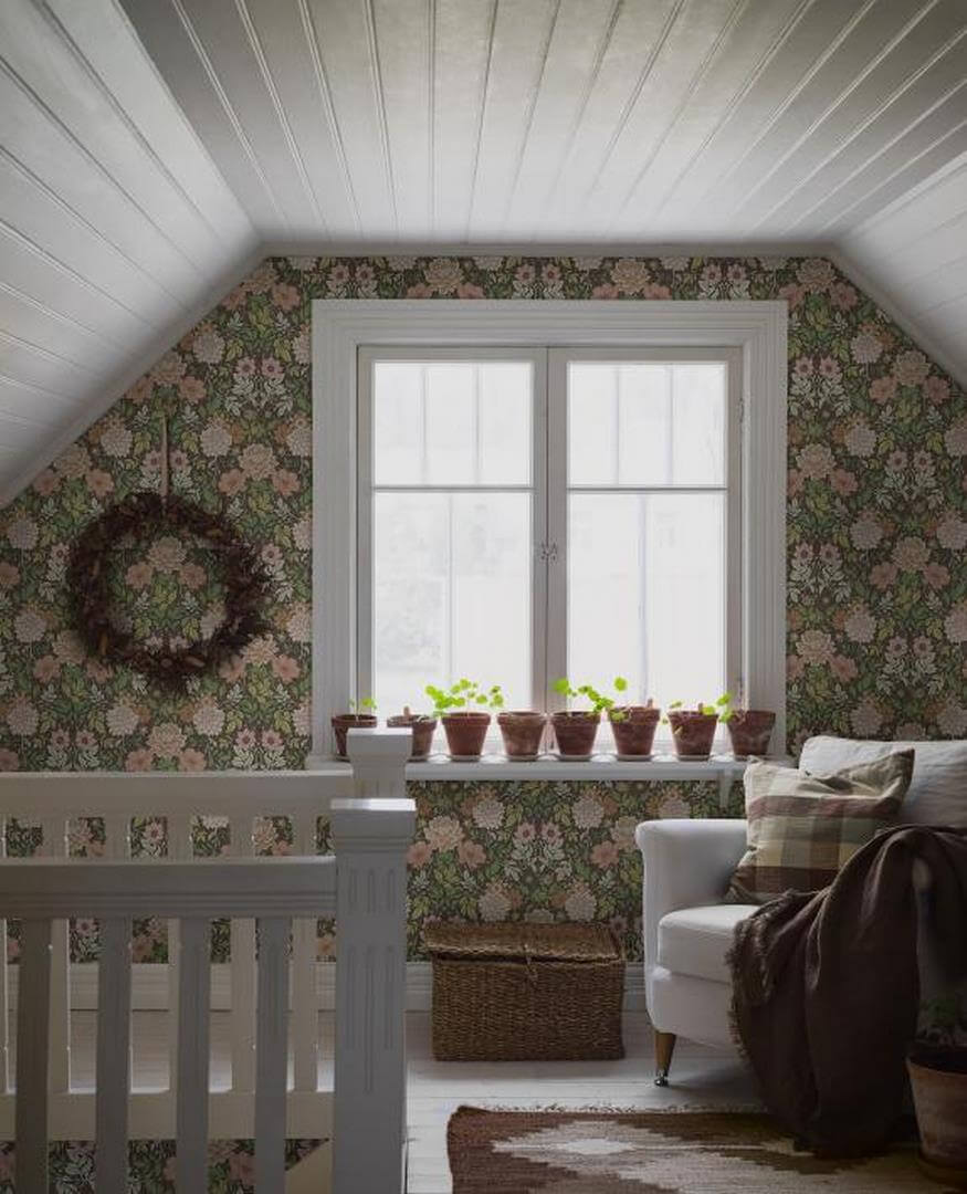 Tapeta Kwiaty Vintage Boras 7693 Dahlia Garden Falsterbo III