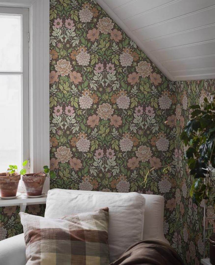 Tapeta Kwiaty Vintage Boras 7693 Dahlia Garden Falsterbo III