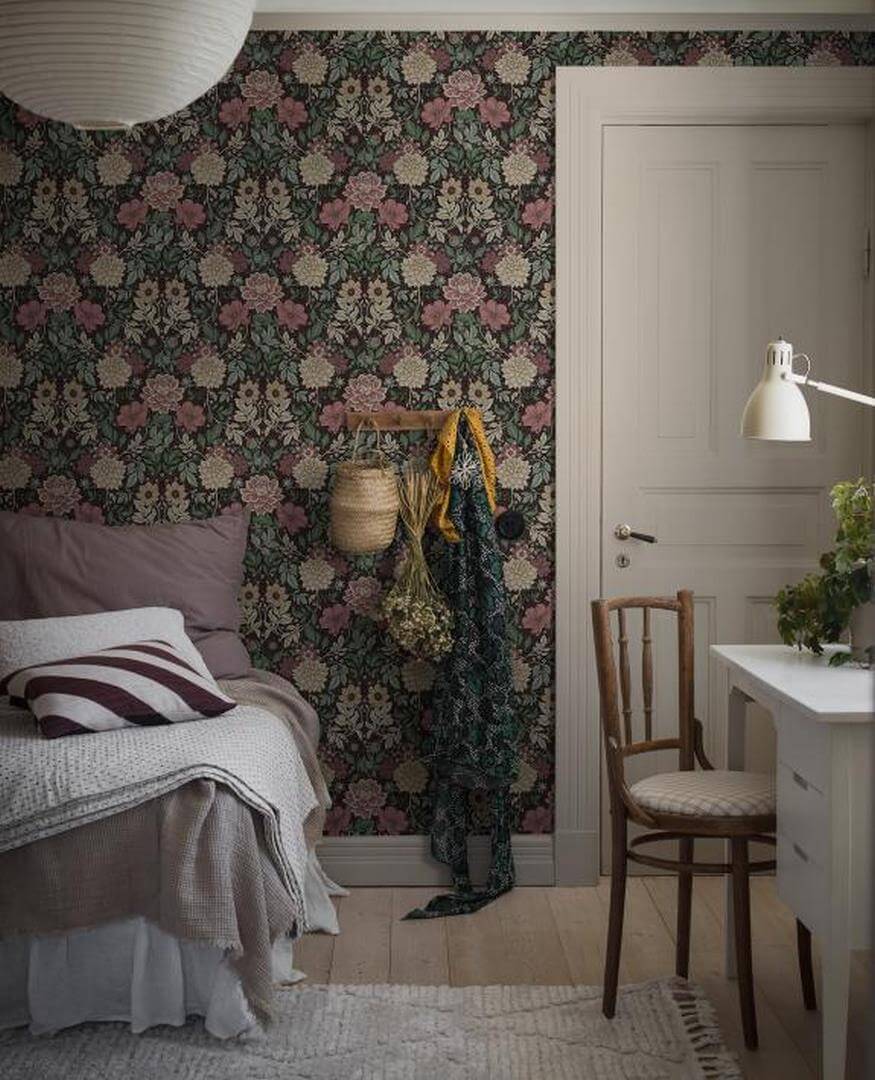 Tapeta Kwiaty Vintage Boras 7694 Dahlia Garden Falsterbo III