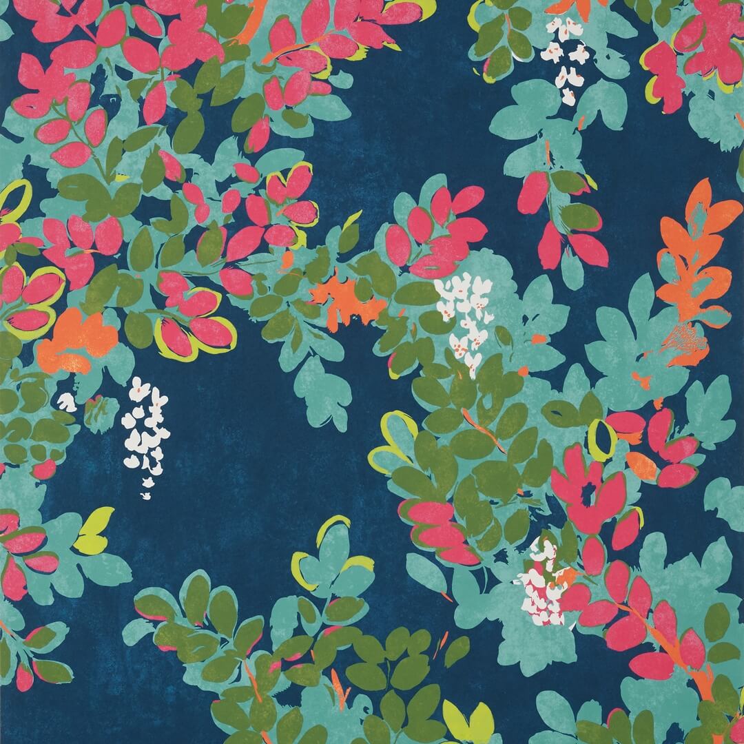 Tapeta kwiaty i liście Thibaut T14331 Central Park Canopy
