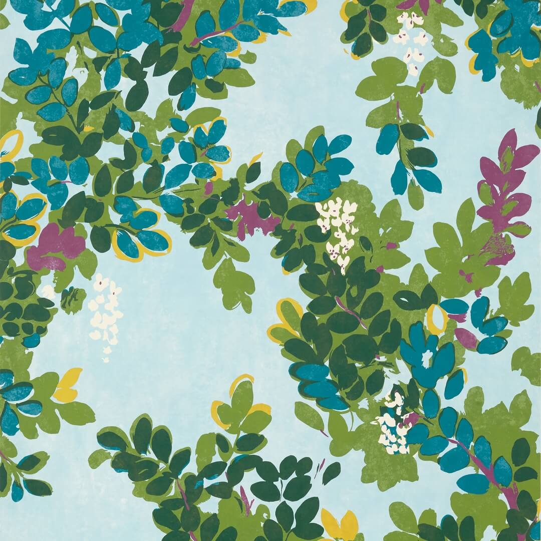 Tapeta kwiaty i liście Thibaut T14334 Central Park Canopy