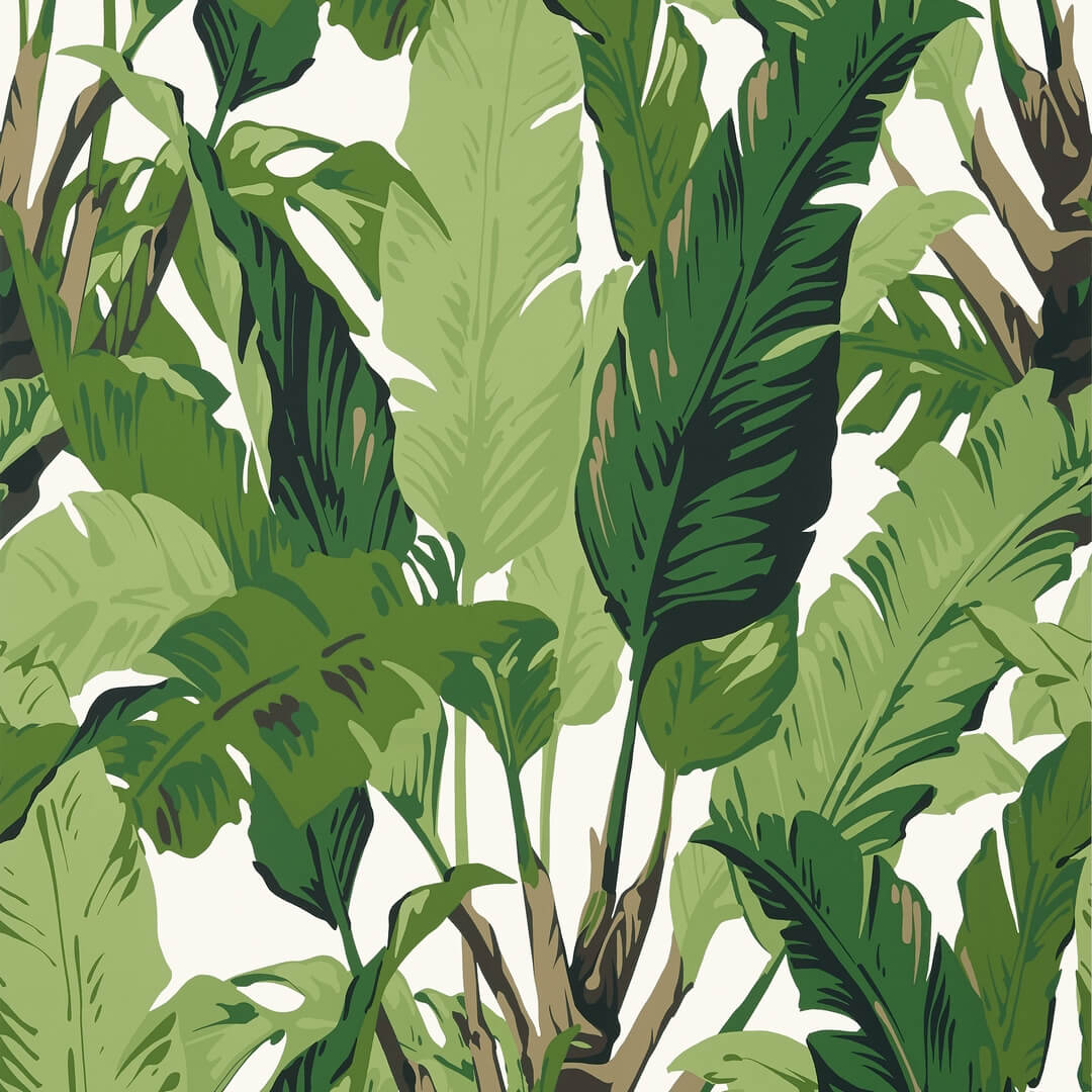 Tapeta liście bananowca Thibaut T10127 Travelers Palm Tropics